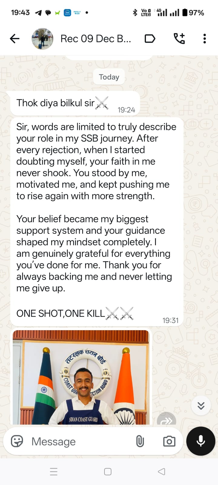 SSB Mentors student testimonial